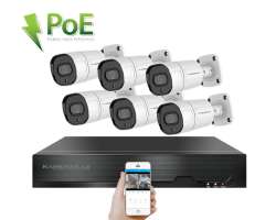 PoE IP 6 kamerov set XM-608B 4MPx, CZ menu - 9890 K