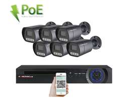 PoE IP 6 kamerov set XM-610B 4MPx, mikrofon, CZ menu - 12390 K