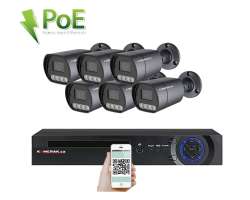 PoE IP 6 kamerov set XM-610B 4MPx, mikrofon, CZ menu - 12790 K