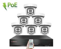 4K PoE IP 6 kamerov set XM-612D 8MPx, CZ menu - 13590 K