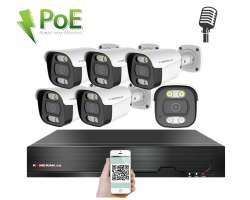 4K PoE IP 6 kamerov� set XM-614D 8MPx, mikrofon, CZ menu - 15290 K�