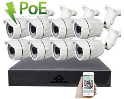 PoE IP 8 kamerov set XM-804A 3MPx, CZ menu - 11990 K