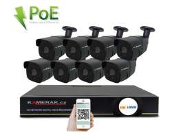 PoE IP 8 kamerový set XM-807B 4MPx, CZ menu - 15490 Kč