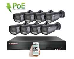 PoE IP 8 kamerov� set XM-810B 4MPx, mikrofon, CZ menu - 13790 K�