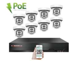 PoE IP 8 kamerov set  XM-812B 4MPx, CZ menu - 14590 K