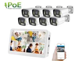 PoE IP 8 kamerov� set XM-856B 4MPx s LCD 12", CZ menu - 13090 K�