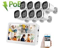 4K PoE IP 8 kamerov� set XM-856D 8MPx s LCD 12", CZ menu - 18490 K�