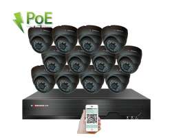 PoE IP 12 kamerov� set XM-1211B 4MPx, mikrofon, CZ menu - 24890 K�