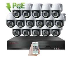PoE IP 16 kamerov set XM-PTZ-1621B 5xZOOM 4Mpx, CZ menu - 45390 K