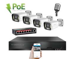 IP 4 kamerov� set  s extern�m PoE XM-406B-Ext. 4MPx, CZ menu - 7890 K�