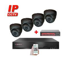 IP 4 kamerov set  s externm PoE XM-411B-Ext. 4MPx, CZ menu - 8490 K