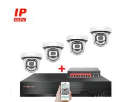 4K IP 4 kamerov set  s externm PoE XM-412D-Ext. 8MPx, CZ menu - 9890 K
