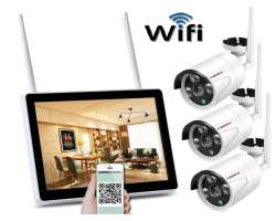 Bezdrtov 3 kamerov set WiFi IP PRO WIP3-152B 13"LCD, 3MPx, CZ menu - 8490 K