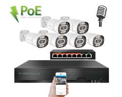 IP 6 kamerov� set s extern�m PoE XM-603B-Ext. 4MPx, CZ menu - 10490 K�
