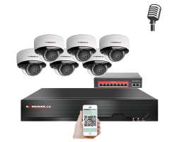 4K IP 6 kamerov set  s externm PoE XM-05D-Ext. 8MPx, CZ menu - 15290 K