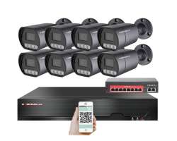 IP 8 kamerov� set s extern�m PoE XM-810B-Ext. 4MPx, CZ menu - 13390 K�