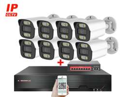 IP 8 kamerov� set s extern�m PoE XM-814B-Ext. 4MPx, CZ menu - 13390 K�