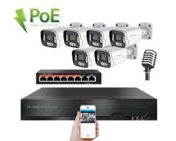 4K IP 6 kamerov� set  s extern�m PoE XM-606D-Ext. 8MPx, CZ menu - 14490 K�