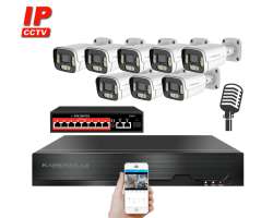4K IP 8 kamerov� set s extern�m PoE XM-806D-Ext. 8MPx, mikrofon, CZ menu - 18790 K�