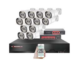 IP 12 kamerov� set s extern�m PoE XM-1203B-Ext. 4MPx, CZ menu - 20490 K�