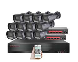 IP 12 kamerov� set s extern�m PoE XM-1210B-Ext. 4MPx, mikrofon, CZ menu - 20490 K�