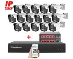 IP 12 kamerov� set s extern�m PoE XM-1214D-Ext. 8MPx, mikrofon, CZ menu - 28590 K�