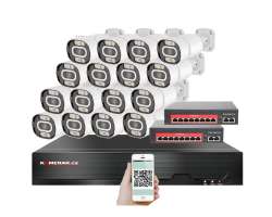 IP 16 kamerov� set s extern�m PoE XM-1603B-Ext. 4MPx, CZ menu - 25690 K�