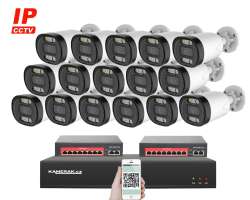 IP 16 kamerov� set s extern�m PoE XM-1613B-Ext. 4MPx, CZ menu - 25590 K�
