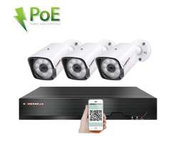 4K PoE IP 3 kamerov set XM-301D 8MPx, CZ menu - 8590 K