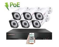 4K PoE IP 6 kamerov set XM-601D 8MPx, CZ menu - 15590 K