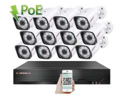 4K PoE IP 12 kamerov set XM-1201D 8MPx, CZ menu - 33790 K
