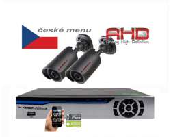 2 Kamerový set AHD HE2FL-1080p 2MPx, CZ menu - 2998 Kč
