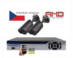 2 Kamerov AHD set HE2-56A 2Mpx 1080p, H.265, CZ menu - 3690 K