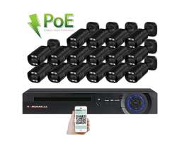 PoE IP 16 kamerový set XM-1613A-Black, 3Mpx, CZ menu - 27699 Kč