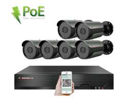 PoE IP 6 kamerov set XM-609C 5MPx, CZ menu - 14090 K