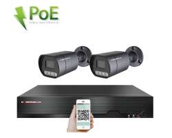 4K PoE IP 2 kamerový set XM-210D 8MPx, mikrofon, CZ menu - 7290 Kč