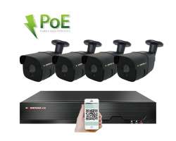 4K PoE IP 4 kamerov set XM-407D 8MPx, CZ menu  - 11090 K