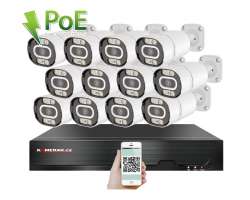 PoE IP 12 kamerov� set XM-1203B 4MPx, mikrofon, CZ menu - 24890 K�