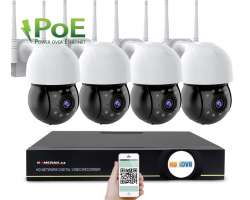 PoE IP 4 kamerov set XM-PTZ-242B 3Mpx, CZ menu - 10390 K