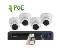 PoE IP 4 kamerov set XM-402B 4MPx, CZ menu - 8190 K