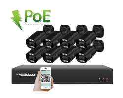 PoE IP 8 kamerový set XM-813A-Black 3Mpx, CZ menu - 12990 Kč