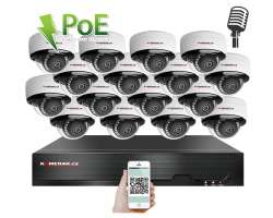 PoE IP 16 kamerový set  XM-1605B 4MPx,  mikrofon, CZ menu - 29890 Kč