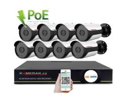 PoE IP 8 kamerovy set XM-808B 4MPx, CZ menu - 15990 Kč