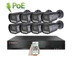4K PoE IP 8 kamerový set XM-810D 8MPx, mikrofon, CZ menu - 19990 Kč