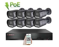 4K PoE IP 8 kamerov� set XM-810D 8MPx, mikrofon, CZ menu - 19190 K�