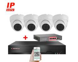 4K IP 4 kamerov set  s externm PoE XM-402D-Ext. 8MPx, CZ menu - 11190 K