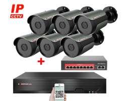 IP 6 kamerov set s externm PoE XM-609C-Ext. 5MPx, CZ menu - 13990 K