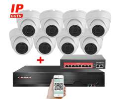 IP 8 kamerov set s externm PoE XM-802B-Ext. 4MPx, CZ menu - 13690 K
