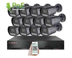 4K PoE IP 12 kamerov� set XM-1210D 8MPx, mikrofon, CZ menu - 32990 K�