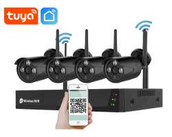 Bezdrtov 4 kamerov set WiFi TUYA WTU4-033A-Black, 2MPx, CZ menu - 5998 K